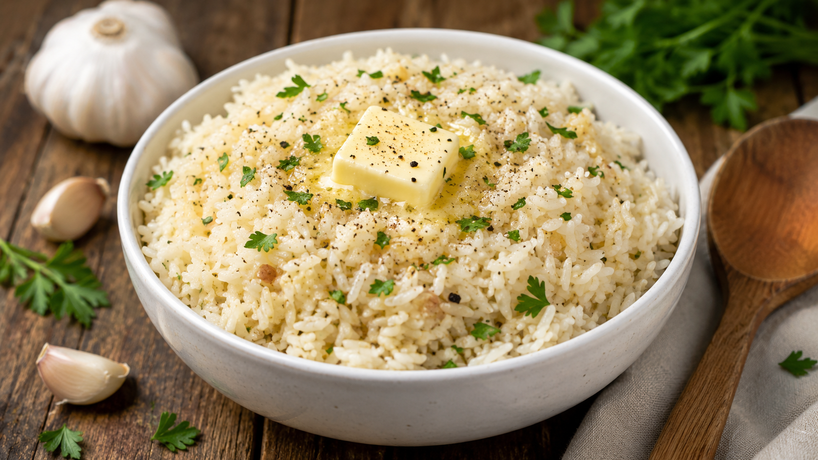 The Best Buttery Garlic Rice Recipe (Fluffy, Flavorful, and Ready in 20 Minutes)